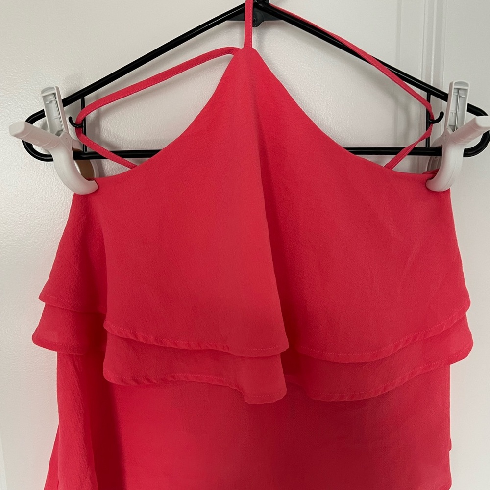 She + Sky Vibrant Red Top